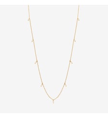 Collier doré agate verte long - MILADY Caroline Najman