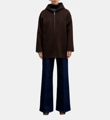 Manteau à capuche en laine double face - ALVA Gerard Darel