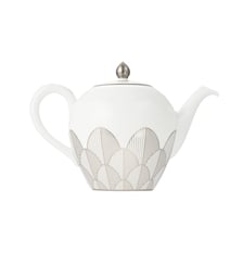 Porcelain Round teapot 1,5L - Platinum - MALMAISON IMPÉRIALE Christofle
