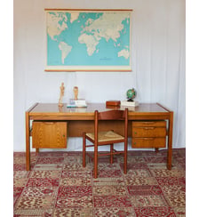 Bureau en chêne scandinave Yvan N°542- Produit chiné Debongout