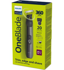 Tondeuse multi usages OneBlade Pro 360 QP6552/15, molette réglable, 14 hauteurs de coupe, précision 0,4 mm, 120 mn Philips