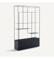 Bibliothèque métal fer et MDF AM.PM