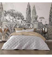 Couvre-lit matelassé bicolore en satin de coton bio, MERVEILLE Alexandre Turpault