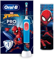 Brosse à dents électrique Vitality Pro Kids Spiderman + Etui de voyage Oral B