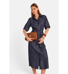 Robe En Denim Droite Praline Maison 123