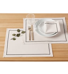 Lots 4 sets de table lin/coton lavé Métis Bourdon La Redoute Interieurs