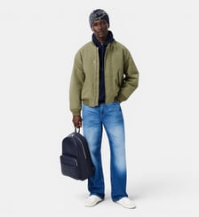 Bonnet en laine jacquard crocodile Lacoste