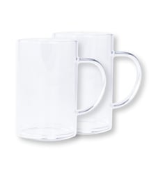 Set 2 mugs en verre - 450 ml, Verre transparent Cristel