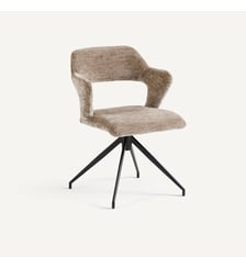 Fauteuil de table pivotant en velours AM.PM