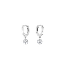 Mini Créoles 360° - 2 diamants, poids total 0,40ct approx. - Or blanc 750‰ La Brune & La Blonde