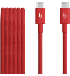 Câble de charge tissé USB-C vers USB-C 1M50 Rouge flash Beats
