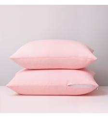 Lot de 2 Taies d'oreiller 2 en 1 - Alèse absorbante intégrée - Coloris Sable Dodo