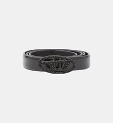 Ceinture en cuir 2 cm avec boucle en cristal Diesel