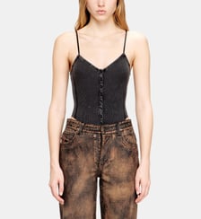 Body-string en jersey côtelé marbré Diesel