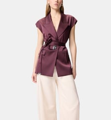 Veste sans manches en satin Pinko