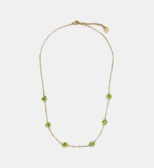 Collier  Suzanne avec fleurs à pierres fines Les Cléias