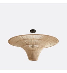 Suspension/plafonnier en rotin Ø80 cm La Redoute Interieurs