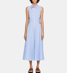 Robe longue en coton à rayures Sandro