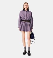 Robe courte à carreaux strassée Maje