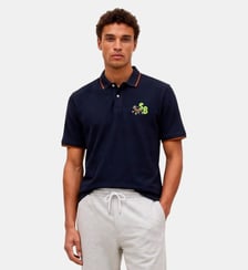 Polo piqué Funky Animals manches courtes en coton Serge Blanco
