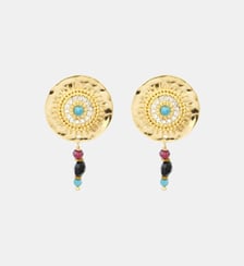 Boucles d'oreilles fines   doré à l'or fin - Dakota Satellite