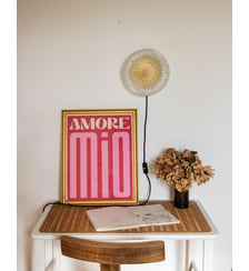Applique ronde texturée en verre Suzette N°161- Produit chiné Debongout
