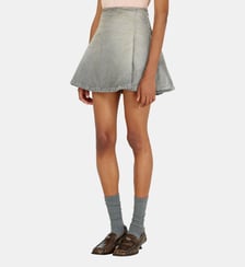 Jupe en denim chevrons effet usé Diesel