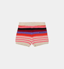 Short en maille avec logo Marni