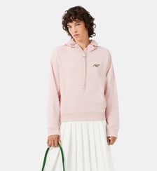 Sweatshirt à capuche en molleton badge Lacoste