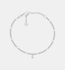 Bracelet double chaînes fantaisie Pure | Essentielle en Argent avec diamant blanc La Garçonne Diamant