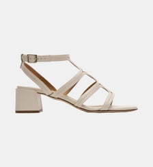 Pippa - Sandales En Cuir Nappa Latte Parallèle