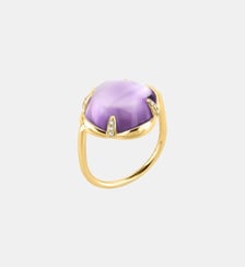 Bague, améthyste, diamants, or jaune Morganne Bello