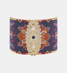 Bracelet manchette perles tissées BIZANCE Hipanema