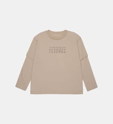 T-shirt à manches longues avec logo MM6 Maison Margiela