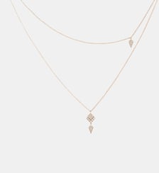 Collier Stairway Diamants et Or Rose Statement