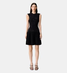 Robe courte ajustée maille sequins Claudie Pierlot