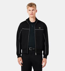 Sweatshirt zippé Piqué liserés Lacoste