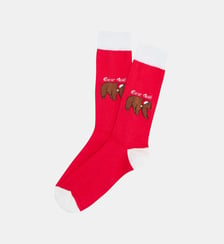 Chaussettes en coton - Bear Noël Rouge Arthur