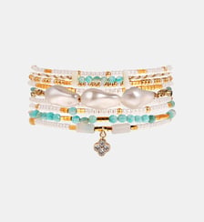 Bracelet manchette multiliens perles avec pendentif FALLEN Hipanema