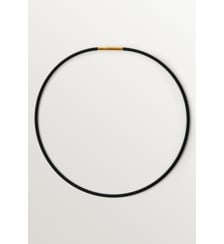Chaîne en acier inoxydable noire de 42 cm plaquée or jaune 18 carats Aristocrazy