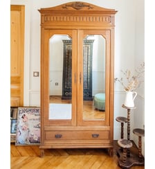 Armoire en chêne massif Art déco Blandine N°364- Produit chiné Debongout
