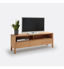 Banc TV chêne et plaqué chêne 160 cm La Redoute Interieurs