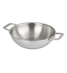 Wok en inox à 2 anses fixes Cristel