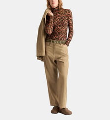 Pantalon ivo en denim teint en fil Momonì