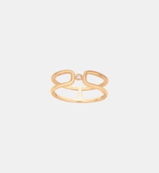 Petite bague Harmonie en Plaqué Or avec diamant blanc La Garçonne Diamant