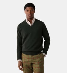 Pull En Laine D'agneau À Col V Hackett London