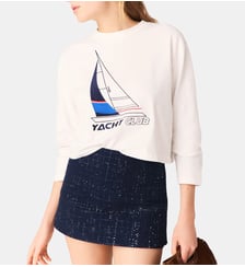 Tee-shirt avec imprimé bateau Maje