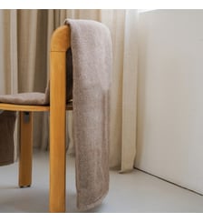 Couverture coton et mérinos - Marron Drouault