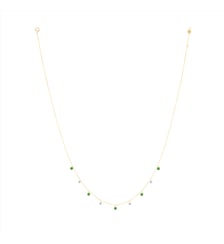 Collier Mini Rivière - Tsavorites et Diamants - Or jaune 750‰ La Brune & La Blonde