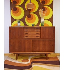 Grand buffet scandinave en teck Gustave N°551- Produit chiné Debongout
